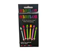 CANDLE W/COLOR FLAME 6''x3'' LF-9429
