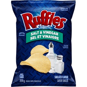  Ruffles Salt & Vinegar Chips, 220g