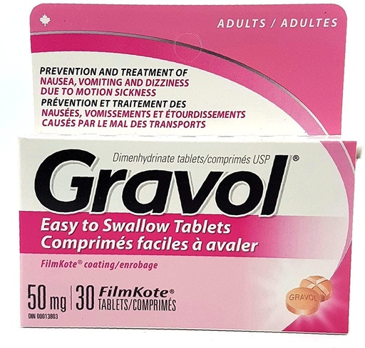 Gravol 10 tablets X 50mg