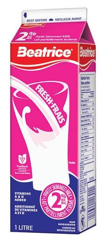 Beatrice, 2% milk, 1L