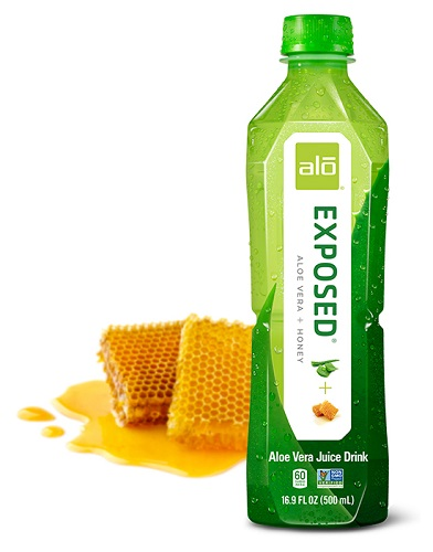 ALO, Exposed honey flavoured aloe beverage, 500 ml
